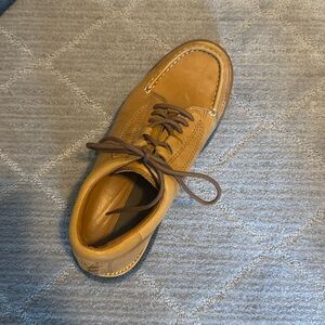 Cole Han light brown lace up leather with rubber sole